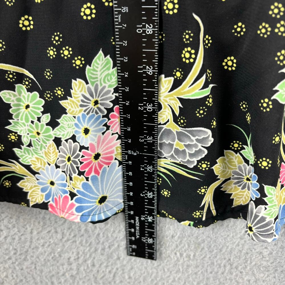 VTG 90s Skirt Sz 14 Cottagecore Feminine Girlcore Floral Modest Midi Ruffle Hem - Picture 9 of 10